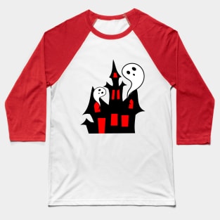 Funny Halloween Ghost House Baseball T-Shirt